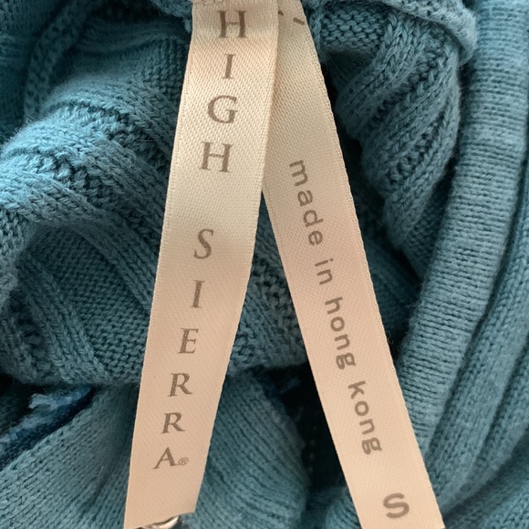 Blue ribbed long sleeve zip up - Picture 2 of 2